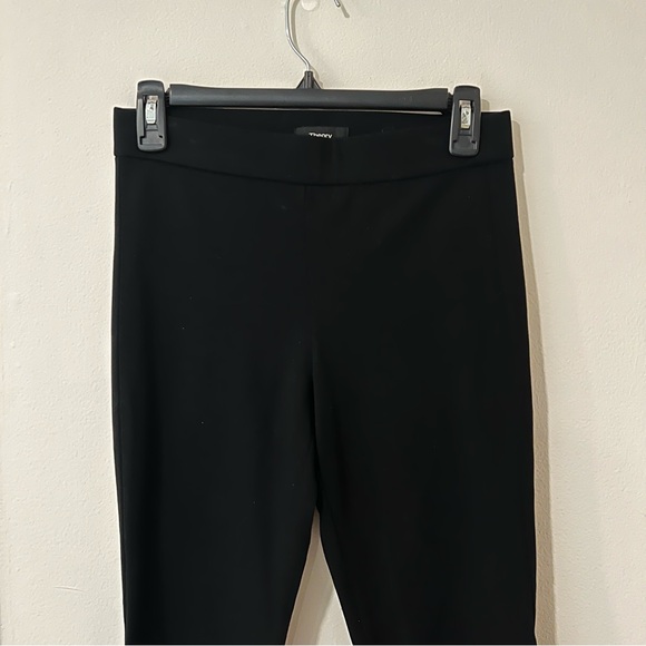 Theory Black Pull On Legging in Stretch Knit Ponte Pants S ($195) - Picture 3 of 7